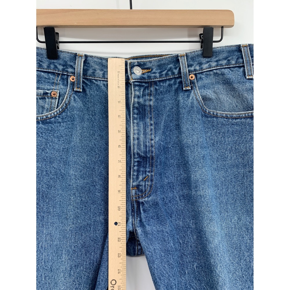 Vintage Levis 505 Jeans Mens 36x32 Blue Straight Leg Fade 90s Denim Pants - Picture 8 of 11